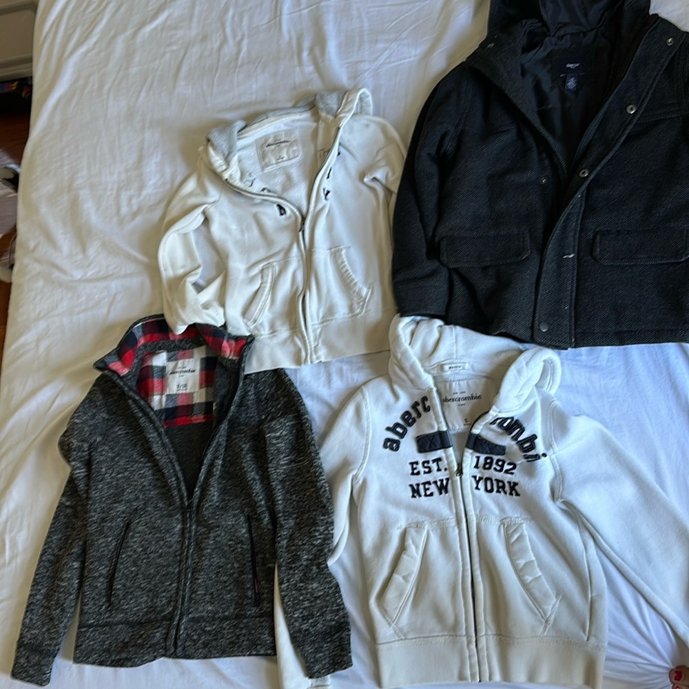 Lots of 4 big boy youth Abercrombie and gap kids jacket size s and size medium